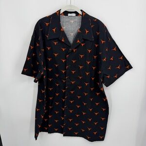 Texas Longhorns logo button down shirt sz XL-XXL black Orange